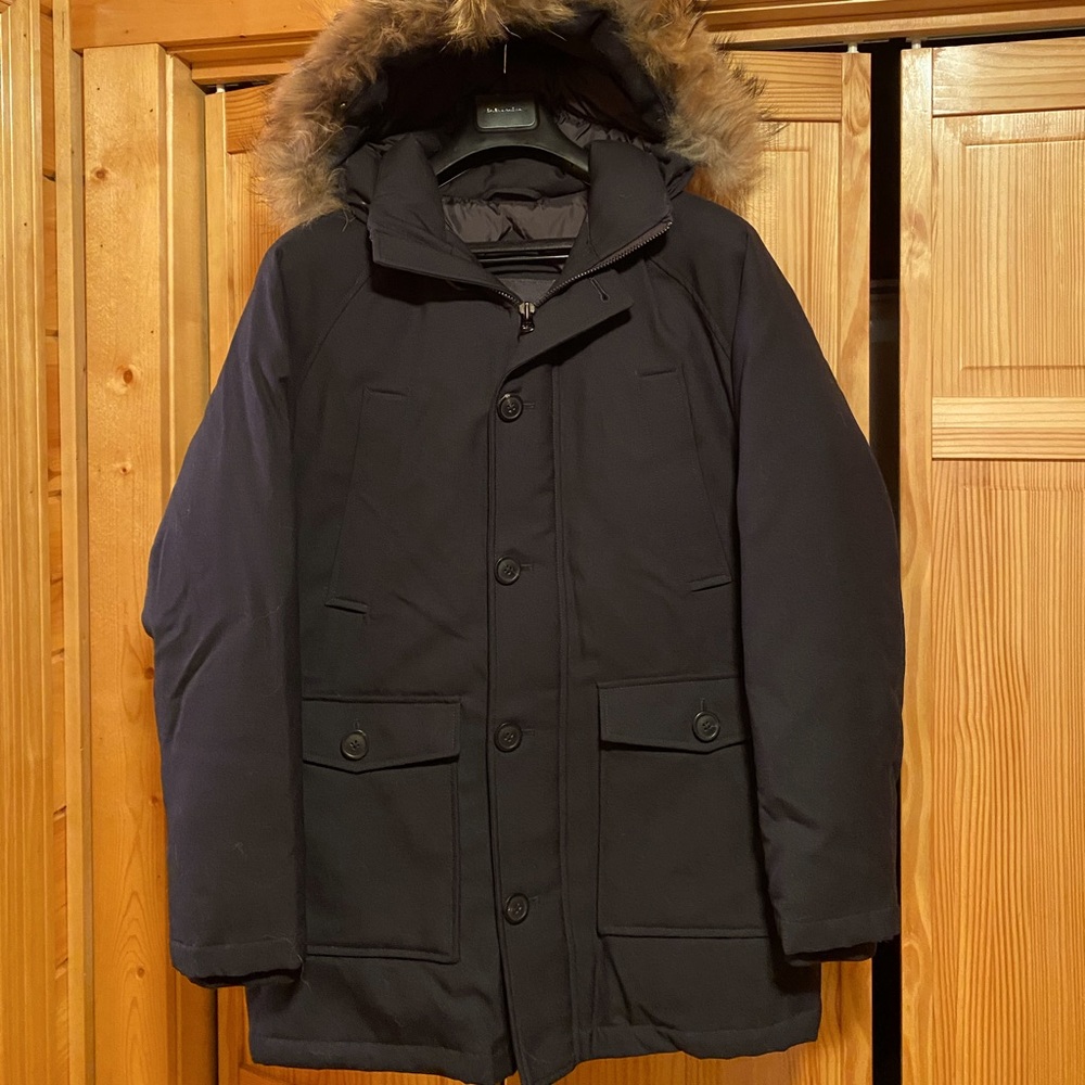 ❌SOLD❌ Spier & Mackay Classic Parka Navy Removable Fur Hood sz S